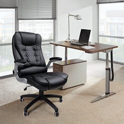 Big & Tall Office Chair with High Back Thick Seat and Adjustable Armrest Tilt Function