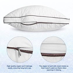 Gusseted Bed Pillows Customizable (2-Pack) Super Soft & Comfortable Hypoallergenic