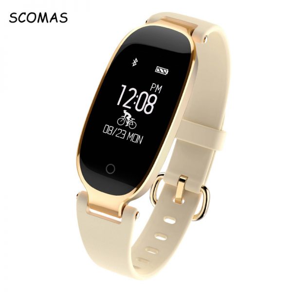 SCOMAS S3 Bluetooth Waterproof Smart Watch Fashion Women Ladies Heart Rate Monitor Fitness Tracker