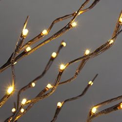 Lightshare 3Ft 112L Lighted Star Light Tree, Warm White, Brown Branch