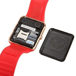 CNPGD All-in-1 Smartwatch and Watch Cell Phone Red for iPhone, Android