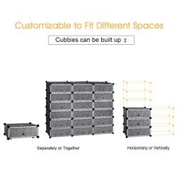 DIY Shoe Rack, Storage Drawer Unit Multi Use Modular Organizer Plastic Cabinet