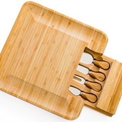 Charcuterie Platter and Serving Meat Board with Slide-out Drawer