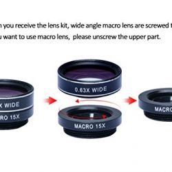 Apexel 5 in 1 Camera Lens Kit - Telephoto + Fisheye + Wide Angle & Macro