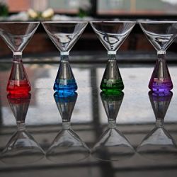 Erlenmeyer Flask Martini Glasses (4-color)
