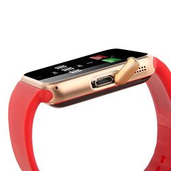 CNPGD All-in-1 Smartwatch and Watch Cell Phone Red for iPhone, Android