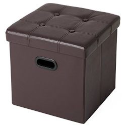 Storage Ottoman Cube / Footrest Stool / Puppy Step / Coffee Table with Hole Handle