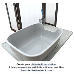 Flat leading edge to easily scoop UNDERNEATH cat litter