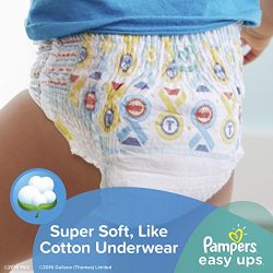 Pampers Easy Ups Training Pants – 360º Stretch Waistband for Easy Pull-Up Comfort, Size 4 (2T-3T), Boys, 80 Count