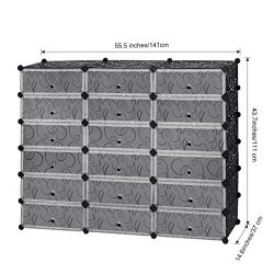 DIY Shoe Rack, Storage Drawer Unit Multi Use Modular Organizer Plastic Cabinet