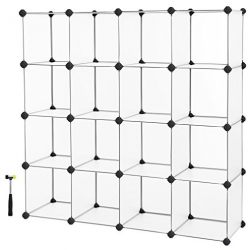 Plastic Storage Unit Shoe Rack Organizer Storage Shelf Cube Organizer Included Anti-Toppling Fittings