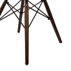 Poly and Bark Vortex Arm Chair Walnut Leg, White, Set of 2