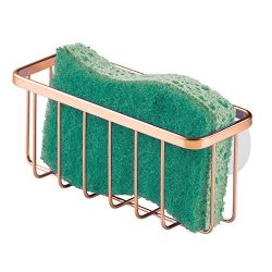 InterDesign Gia Suction Kitchen Sink Caddy, Sponge Holder