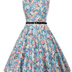 GRACE KARIN Sleeveless A-Line Vintage Swing Dress For Women Size S F-59