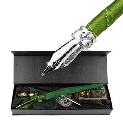 Pen Set Antique Feather Copper Pen Nibbed Pen Writing Quill Feather