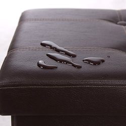 SONGMICS 43" Faux Leather Folding Storage Ottoman Bench, Storage Chest / Footrest / Padded Seat