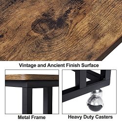 Mobile Snack Side End Table for Coffee Laptop Tablet Slides Next to Sofa