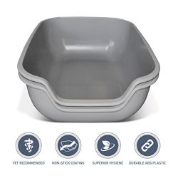 PetFusion LARGE Cat Litter Pan (the BetterBox set of 2). NON-STICK COATING