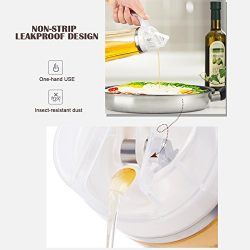 Auto Flip Olive Oil Dispenser Bottle, Glass Vinegar Dispensing Cruets