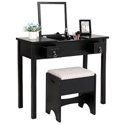 Vanity Set with Flip Top Mirror Makeup Dressing Table Writing Desk