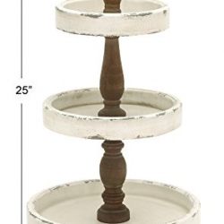 Deco 3-Tier Wood Tray, 25 by 15-Inch