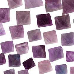 Natural Purple Fluorite Rhombus Crystal Stones for Tumbling & Jewelry Making – 0.8" to 1.5" Rough Quartz Points