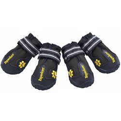 Waterproof Dog Boots with Reflective Velcro and Anti-Slip Sole