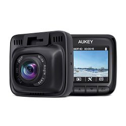 AUKEY Dash Cam, Dashboard Camera Recorder with Full HD 1080P, 6-Lane 170° Wide Angle Lens, 2" LCD and Night Vision