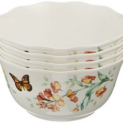 Lenox Butterfly Meadow Melamine All Purpose Bowls (Set of 4), White