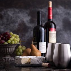 Modern Innovations Stainless Steel Stemless Wine Glasses, Set of 4