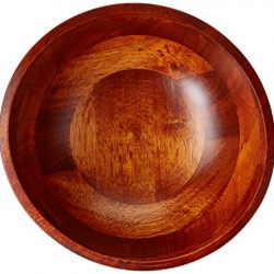Lipper International Cherry Finished Wavy Rim Serving Bowls for Fruits or Salads, Set of 4 Bowls