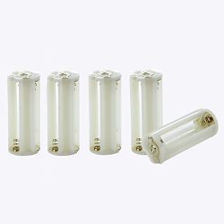 SODIAL (R) Flashlight Cylindrical 3 x AAA Battery Plastic Holder Box 5Pcs