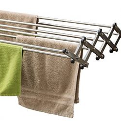 Aero W Stainless Steel Folding Clothes Rack (60lb Capacity, 22.5 Linear Ft)