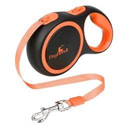 Dogloveit Retractable Dog Leash, 10Ft Flexi Retractable Dog Leash for Small Medium Dogs Under 35 lbs