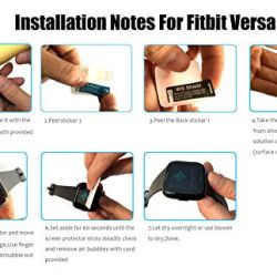 Aresh for Fitbit Versa Screen Protector [6-PACK], Fitbit Versa Screen Protectors Full Coverage Screen HD Clear Film Anti-Bubble Versa Screen Films