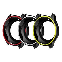 AWINNER Case for Gear S3 Frontier SM-R760, Shock-proof and Shatter-resistant Protective Band Cover Case for Samsung Gear S3 Frontier SM-R760 Smartwatch (3-Black-New)