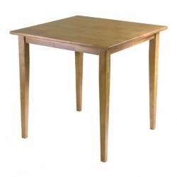 Winsome Wood Groveland Square Dining Table with Shaker legs, Light Oak Finish