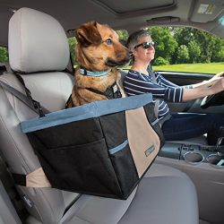 Kurgo Rover Dog Car Seat, Dog Booster Seat with Dog Seatbelt