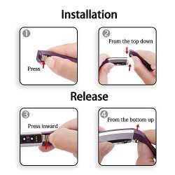 iGK For Fitbit Alta Bands and Fitbit Alta HR Bands, Newest Adjustable Sport Strap Replacement Bands for Fitbit Alta and Fitbit Alta HR Smartwatch Fitness Wristbands with Metal Clasp Purple Small