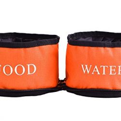 Collapsible Pet Travel Dog Bowl Double Food and Water