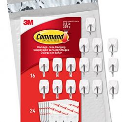 Command Small Wire Hooks, 16-Hooks, 24 Strips