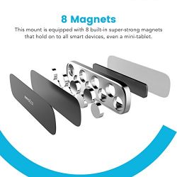 Car Universal Stick On Rectangle Flat Dashboard Magnetic Car Mount Holder for Cell Phones and Mini Tablets