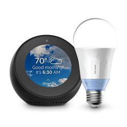 Echo Spot - Black + TP-Link Smart Bulb