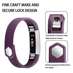 iGK For Fitbit Alta Bands and Fitbit Alta HR Bands, Newest Adjustable Sport Strap Replacement Bands for Fitbit Alta and Fitbit Alta HR Smartwatch Fitness Wristbands with Metal Clasp Purple Small