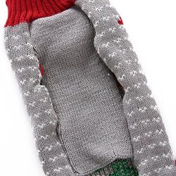 Tangpan Christma Clown Printing Turtleneck Pet Dog Sweater(Grey,2XL)