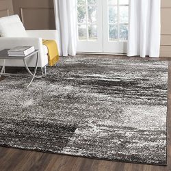 Safavieh Adirondack Collection Silver and Black Modern Abstract Area Rug (8' x 10')