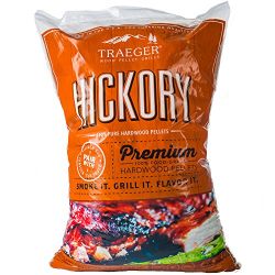 Traeger Grills Hickory 100% All-Natural Hardwood Pellets - Grill, Smoke, Bake, Roast, Braise, and BBQ (20 lb. Bag)