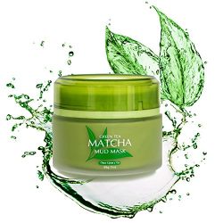 Best Green Tea Matcha Facial Mud Mask, Removes Blackheads, Reduces Wrinkles, Nourishing, Moisturizing, Improves Overall Complexion, Antioxidant, Skin Lightening & Anti Aging, All Skin Face Types
