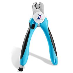 Dog Nail Clippers - Professional Cat Dog Pet Nail Grooming Trimmer Clipper - With Safety Guard & Nail Grind File & Sharp Stainless Blade Best Claw Grooming Tool for Fast Cutting Dogs Cats Pets Paws