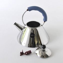 Alessi Michael Graves Kettle with Bird Whistle, Blue Handle